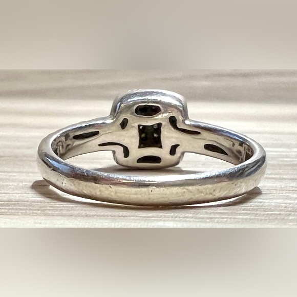 Vintage Designer Effy Sterling Silver & 18K Gold Pave Diamond Ring, Size 7 - Picture 4 of 11